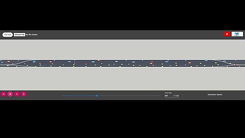 Joint Optimization of All Vehicle Trajectories at a Highway Weaving Area in Lane-free Traffic, TrafficFluid DSSL TUC